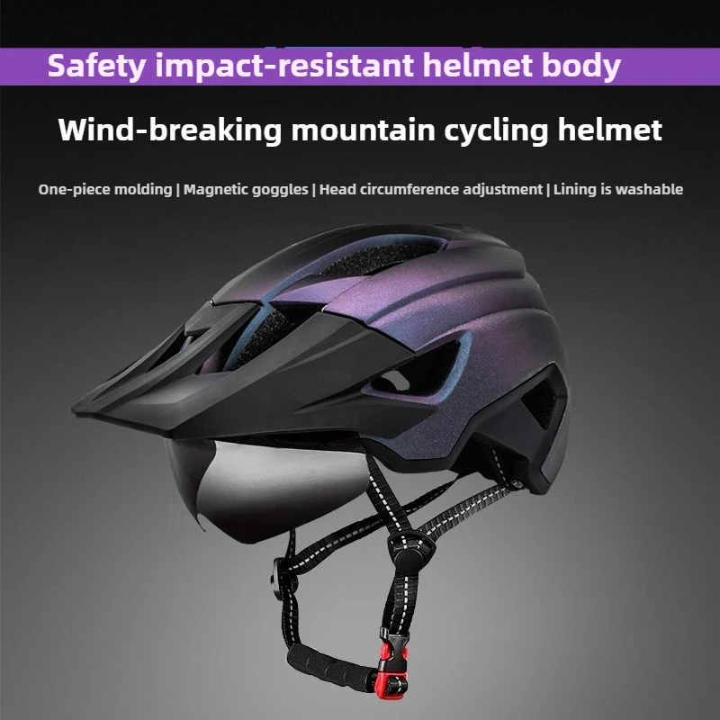 

Eastinear LED Bicycle Helmet Sun Goggles Sun Visor Rechargeable LED Tail Lights Men's Outdoor Sports MTB Bicycle Equipment