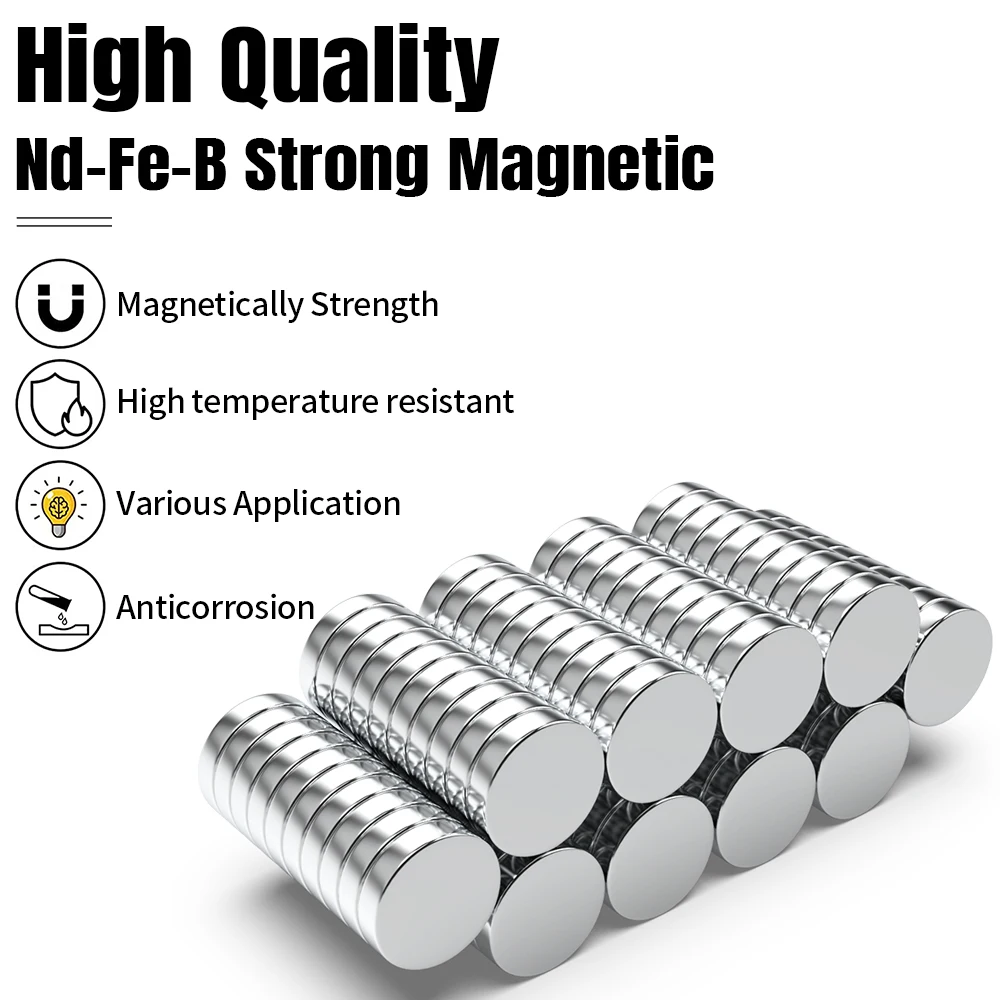 초강력 원형 자석 NdFeB 네오디뮴 자석, N35 초강력 디스크, 20x5 20mm X 5mm, 2 개, 5 개, 10 개, 20 개, 50 개, 100 개