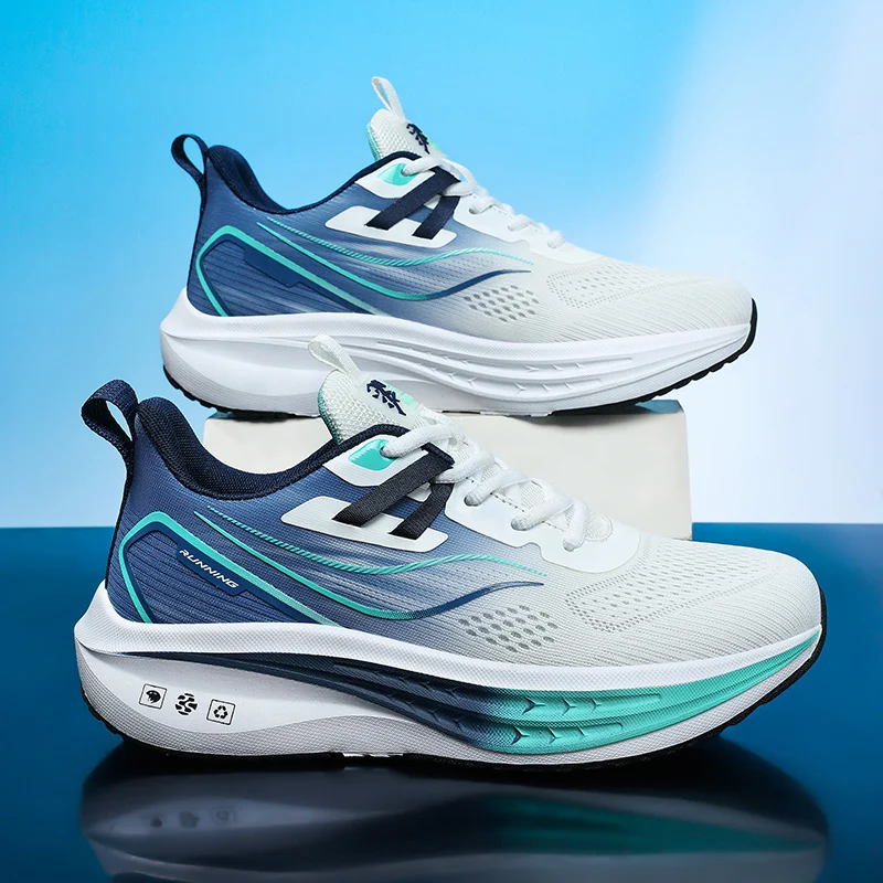 New Arrival Men Athletic Running Shoes Lightweight Non‑Slip Tennis Sneakers Fitness Outdoor Carbon Plate Jogging Marathon Shoes