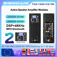 ShennDare PDA1300+CQ190 Professional DSP Speaker Power Amplifier Module 2x400W 8OHM DJ Subwoofer Board 4x650w 4OHM Bluetooth