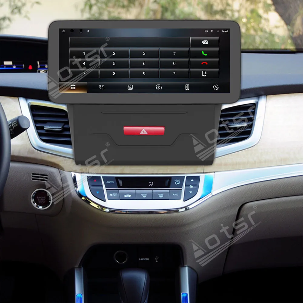 12.3 Inch HD Smart Touch Screen Android 14 System Wireless CarPlay GPS Navigation Car Radio For Honda Jade 2013-2020