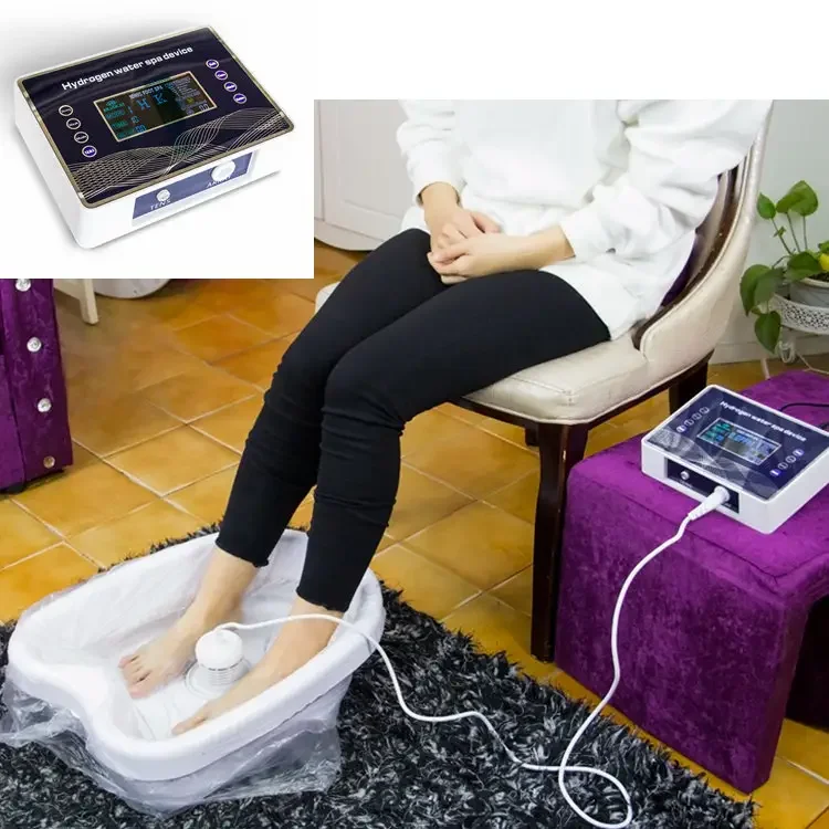 Popular Hydrogen Water SPA Health Ionic Foot Detox Machine With Titanium Platinum Technology