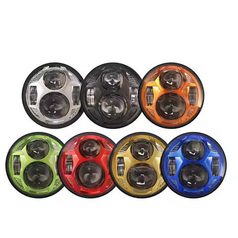 5-3/4" Round Headlamp for Harley Dyna Sportster 1200 883 Parts Turn Signal Light motor 5.75 Inch Projector LED Moto Headlight