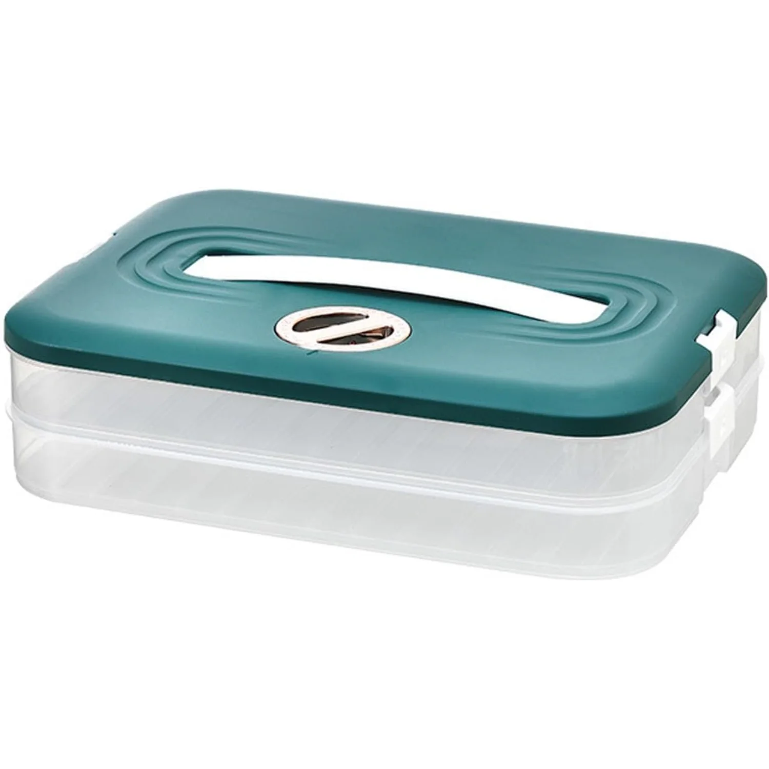 Dumplings Freezing   Clear Food Fridge  with Time Recoder Multi-Layer Container Stackable for Kitchen