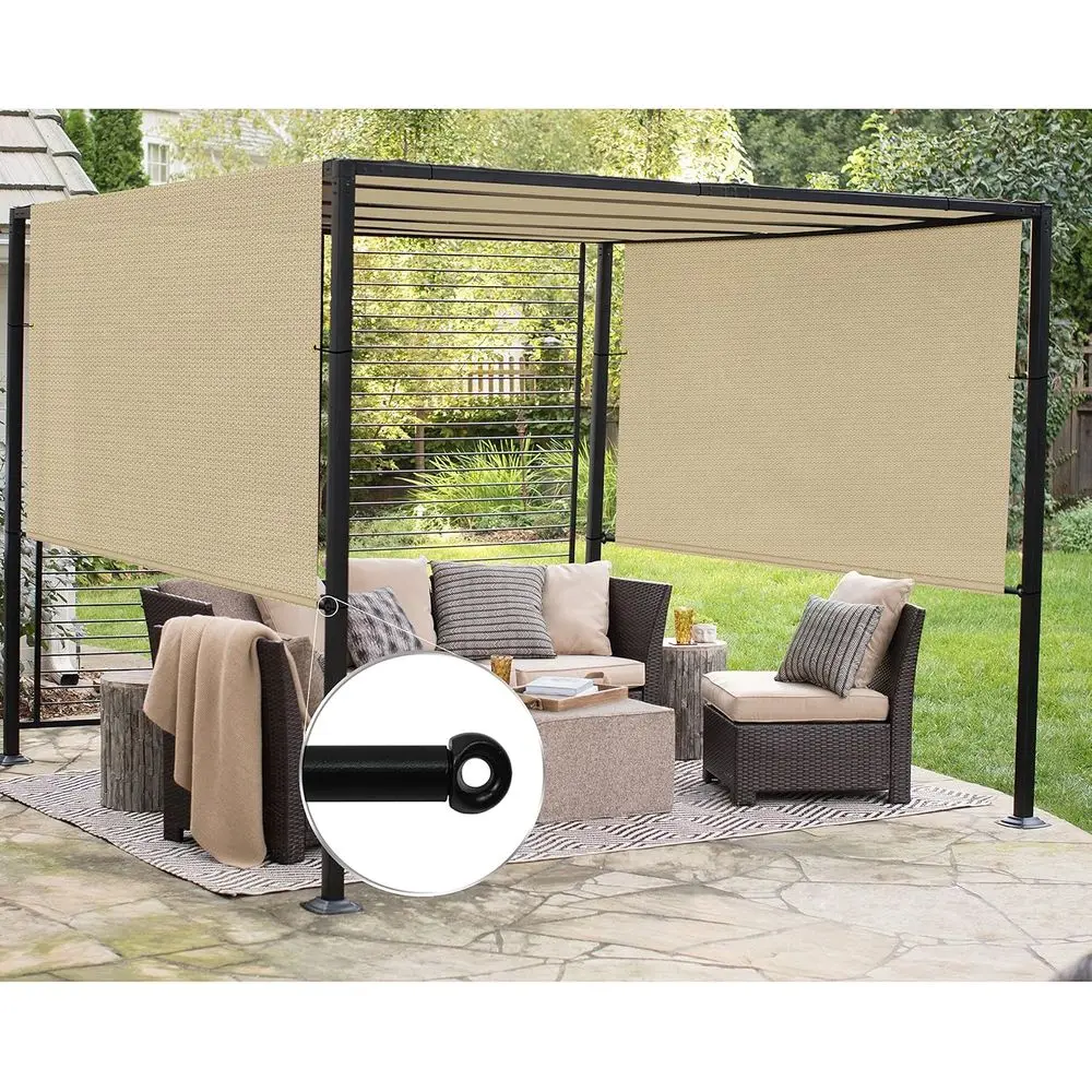 

16' x 39' Pergola Cover Replacement Shade Cloth with Grommets Weighted Rods Outdoor Sun Shade Sn UV Block or Gazebo Backyard Dec