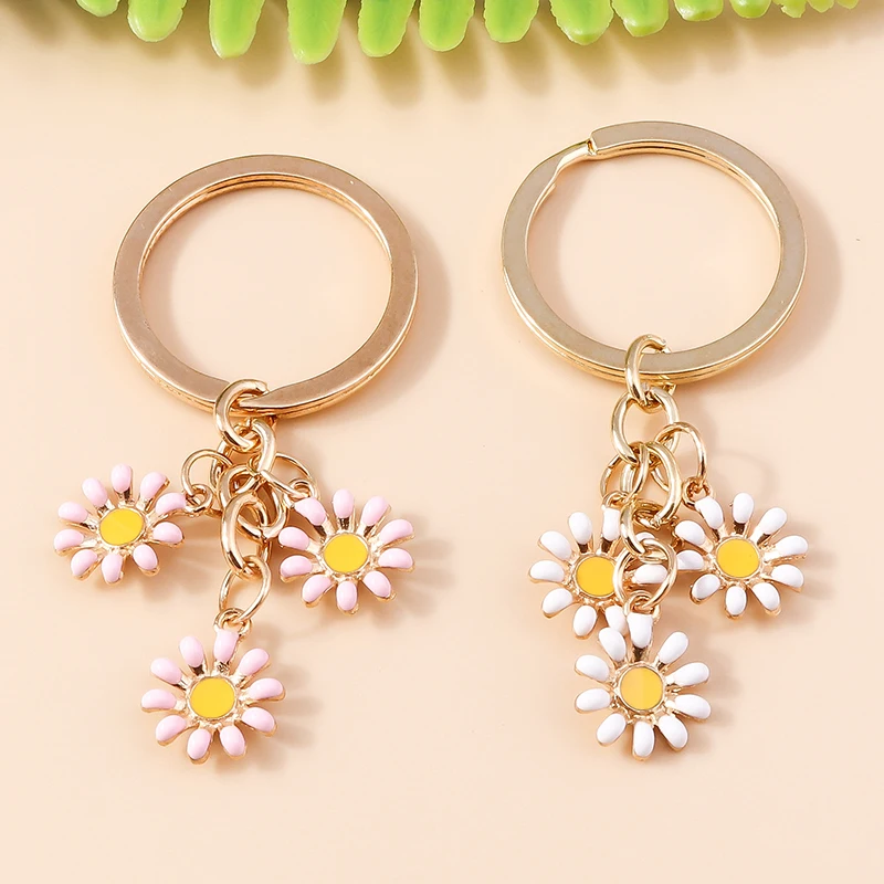 Modische Blumen-Herz-Schlüsselanhänger, Souvenir-Geschenke für Frauen und Männer, Autoschlüssel, Handtaschen- und Geldbörsenanhänger, DIY-Schmuckzubehör – Detail 18