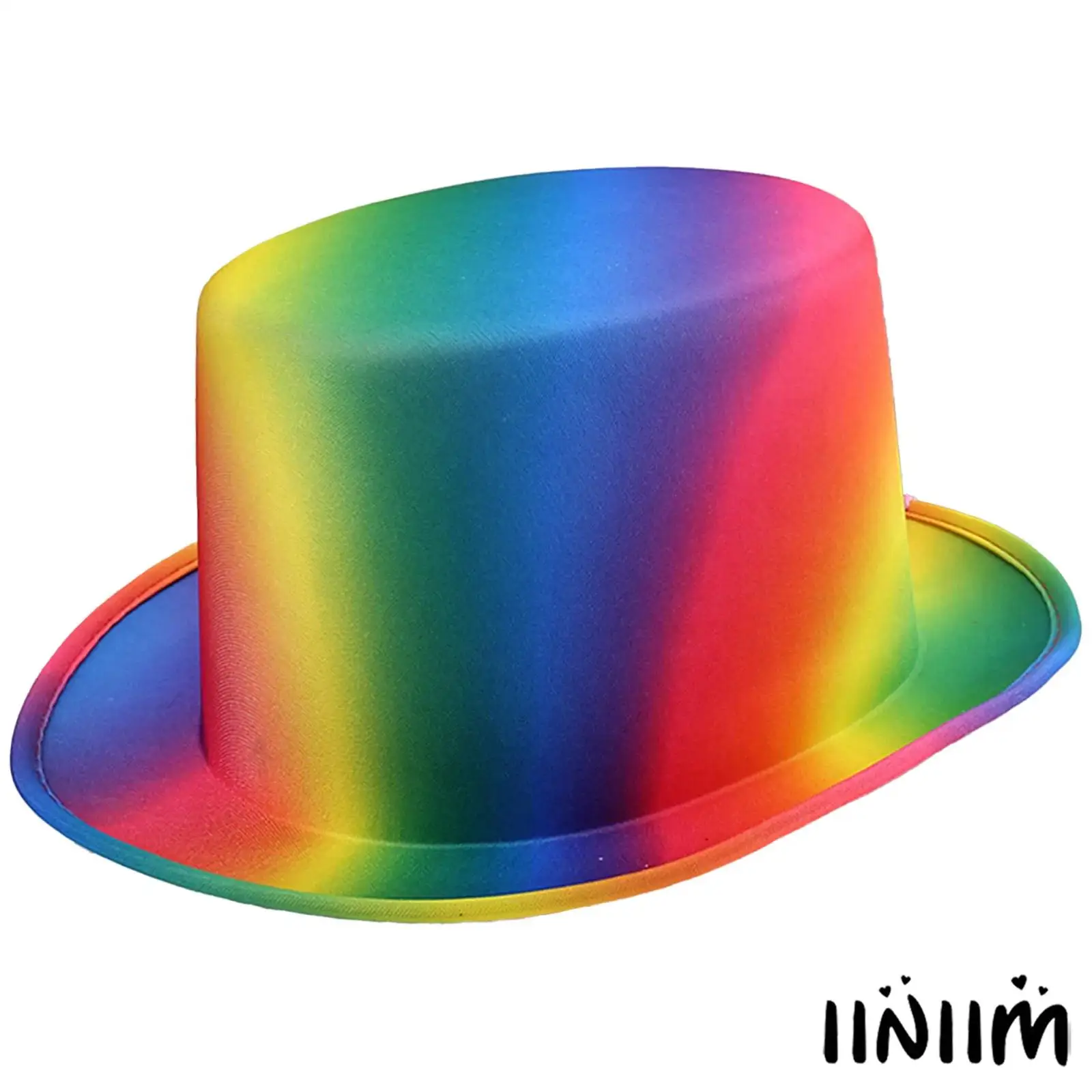 

1 шт. модный радужный цилиндр с разноцветным узором для костюмов фокусника для взрослых и детей, косплей на Хэллоуин и карнавальные мероприятия