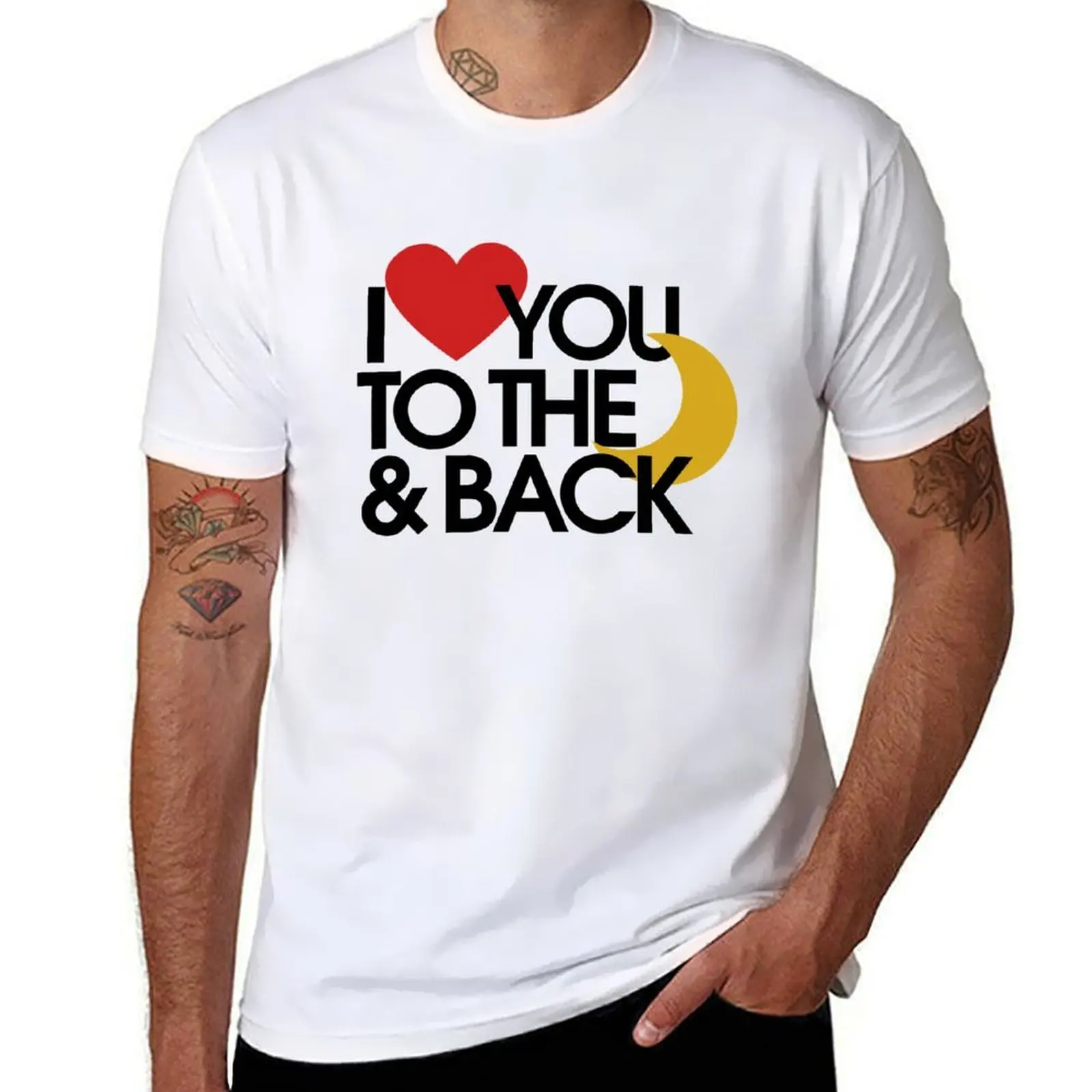 

I love you to the moon and back T-Shirt anime t shirts oversize cotton t shirt pack T-Shirt