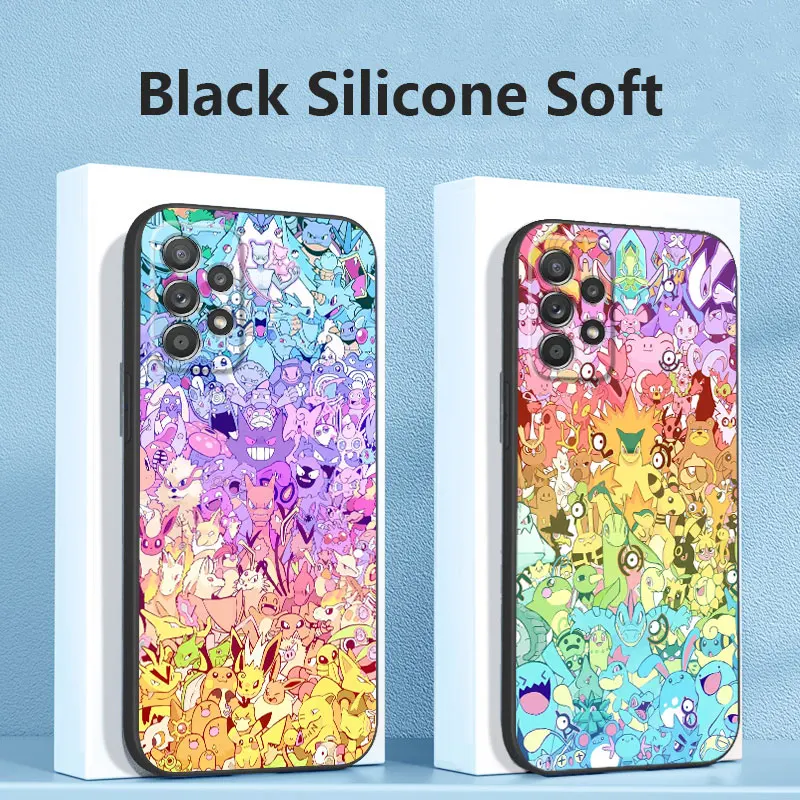 Fall für Samsung Galaxy A54 A14 A52 A53 A12 A13 A34 A23 A21 A71 A32 A24 A73 A31 A15 A11 Soft Phone Cover Pokemon lustige Cartoon