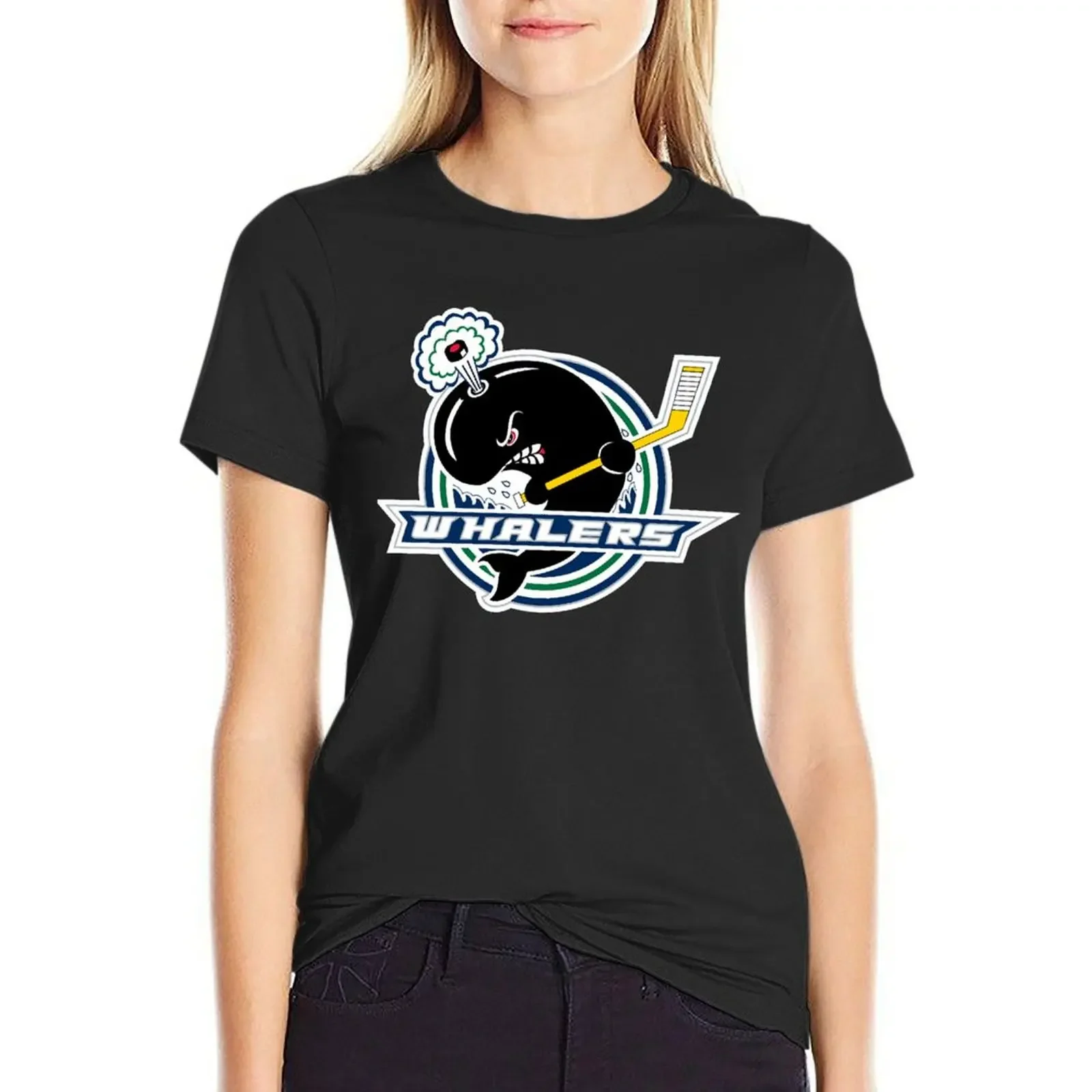 

Plymouth Whalers T-Shirt quick drying anime clothes blacks Women t shirt
