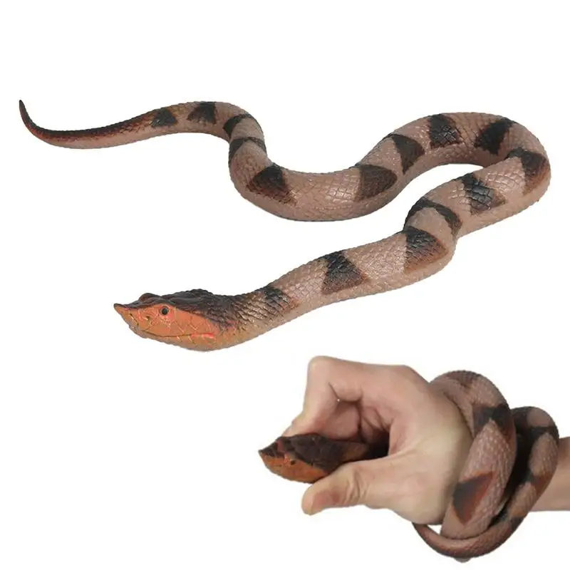 

Fake Snake Model Prank Snake Toy Model Snake Toy Agkistrodon Acutus Figure Practical Jokes For Halloween Prank Props Garden Yard