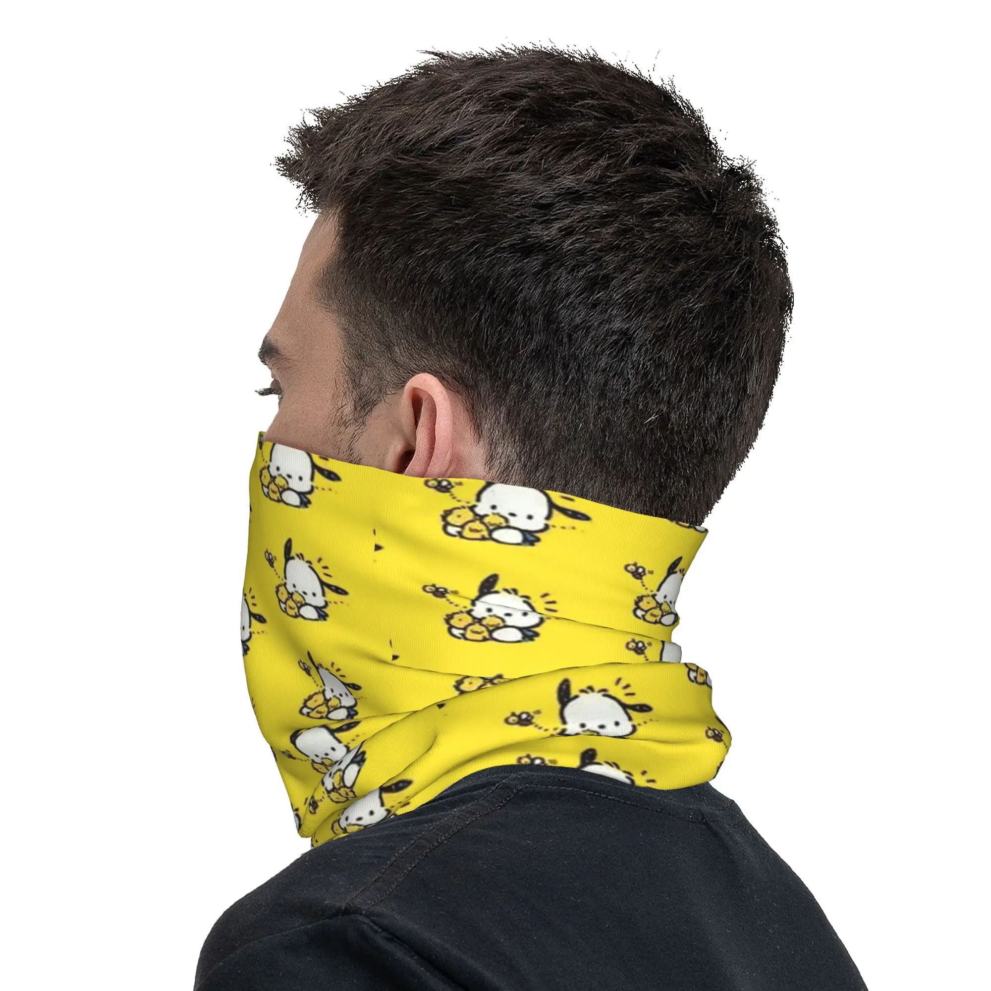 Cache-cou personnalisé Anime Pochacco pour hommes, bande de bande dessinée Kawaii, bandana, écharpe ronde coupe-vent, randonnée, hiver