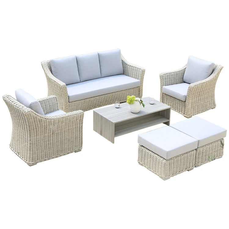 di-Modern Outdoor Furniture French Sofa Mombasa Rattan Luxury Sofas Outdoor Furniture 6Pcs Set