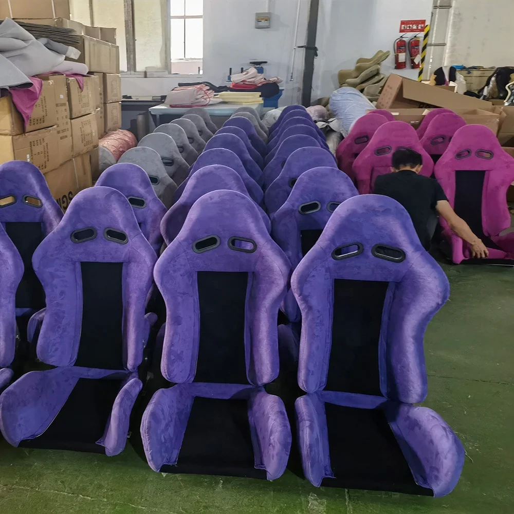 Velvet Skin for Luxury Cars Seat with air Conditional Function Cooling Heating Function Violet Whole Car Chairs