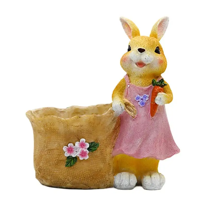 

Bunny Planter Bunny Pot Easter Planter 20cm/7.8inch Easter Decorative Garden Pots Animal Succulents Holder for Home Studio Desk