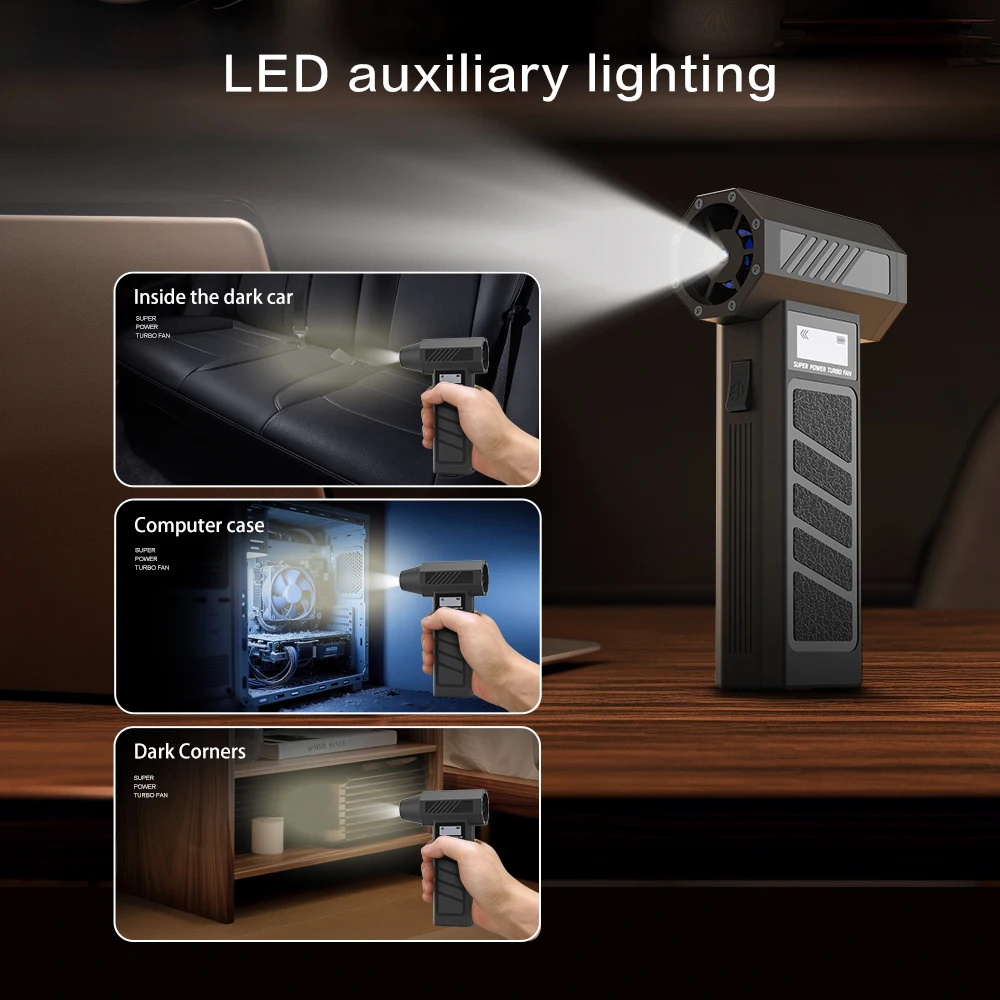 جديد لاسلكي 990000 دورة في الدقيقة إعصار منفاخ الغبار عالية السرعة قابل للتعديل توربو مروحة نفاثة منفضة الهواء المضغوط للتنظيف العميق #5