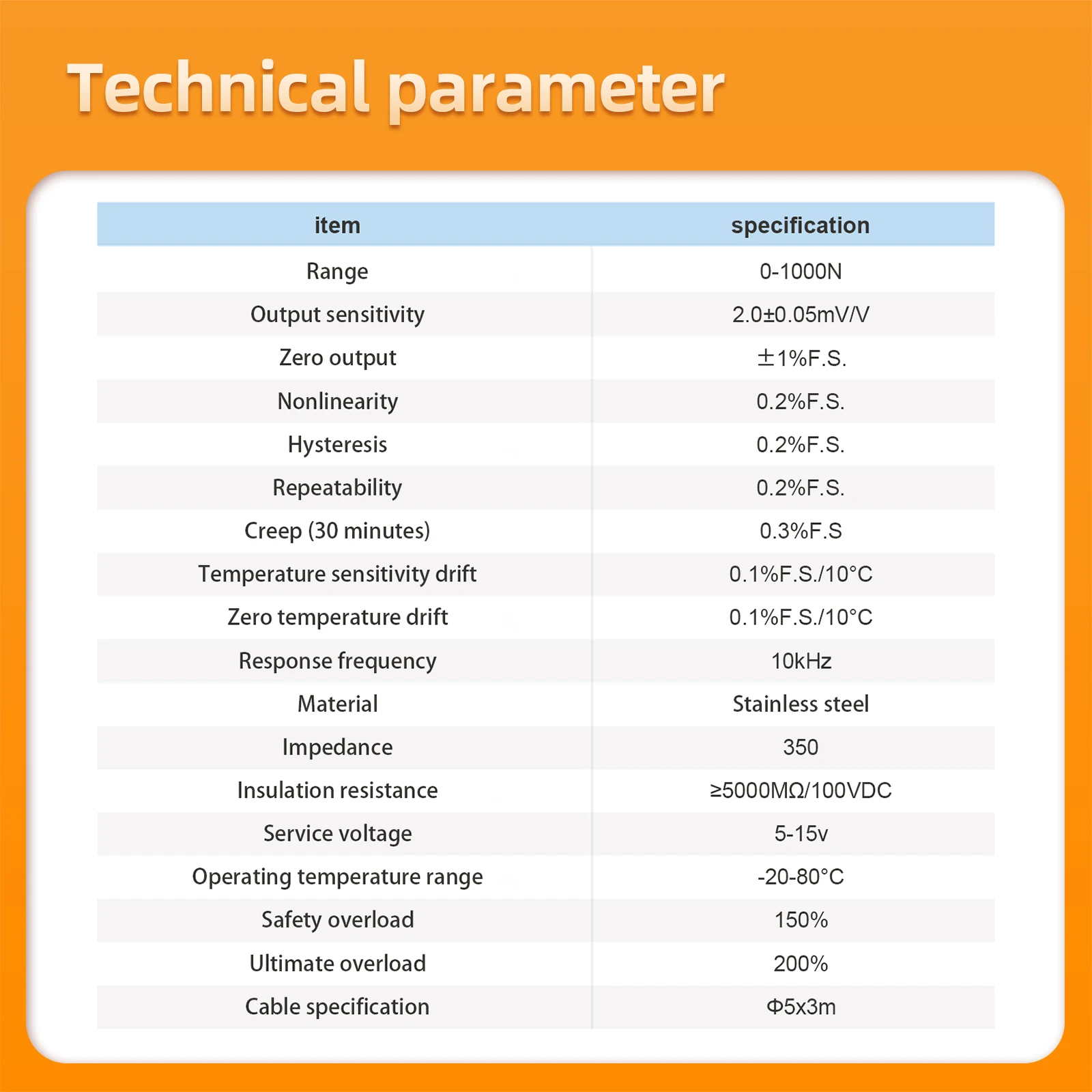 100N Load Cell Sensor Test tension Cantilever beam type Weighing Sensor Single Axis Radial Tension Sensor
