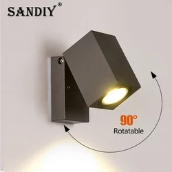 SANDIY External Wall Light Sensor Street Balcony Lamp Motion Detector Garden Lighting Fixture Waterproof IP65 Terrace Luminaire