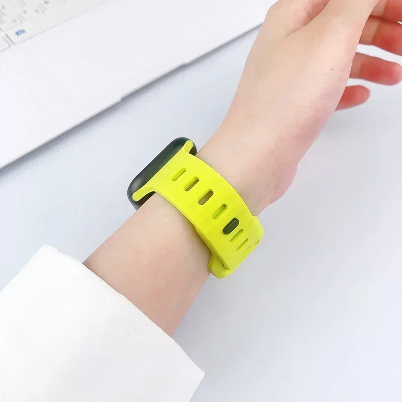 Silicone Sport Band For Apple Watch Ultra 2 1 49mm Strap 40mm 41mm 44mm 45mm 42mm 38mm correa Iwatch series 9 8 7 3 5 6 4 3 2 SE image 3