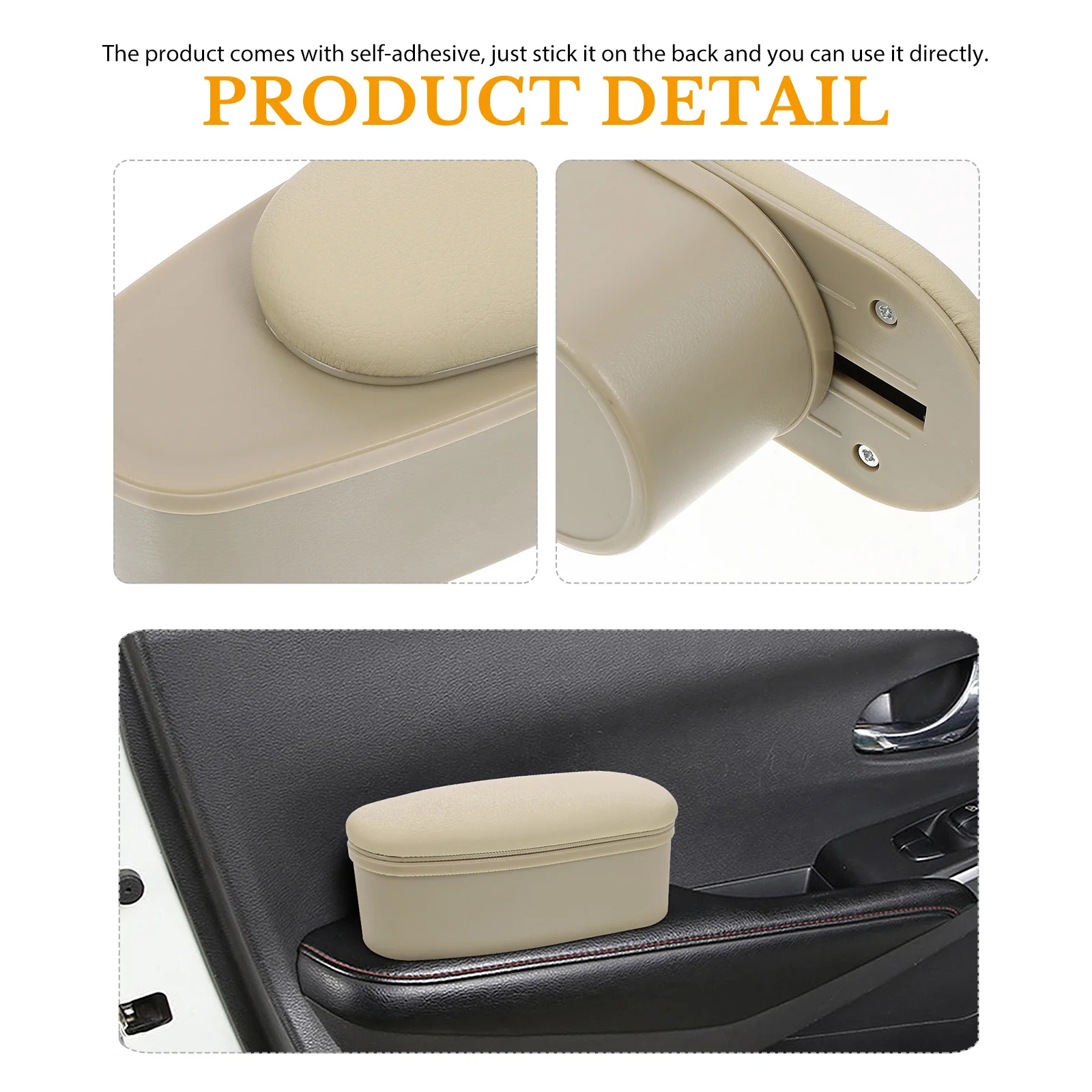

Car Door Armrest Cushion Durable Auto Elbow Pad With Adhesive Storage Box For Suvs Trucks Comfortable Car Accessory