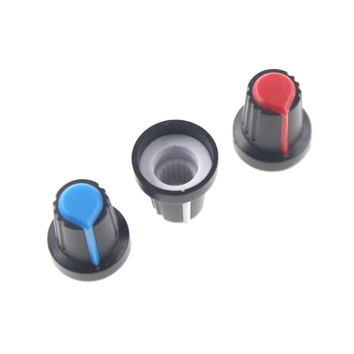 20PCS Dual color knob 15*17, one drop water sound plastic knob 6mm plum blossom shaft potentiometer panel C4 adjustment cap