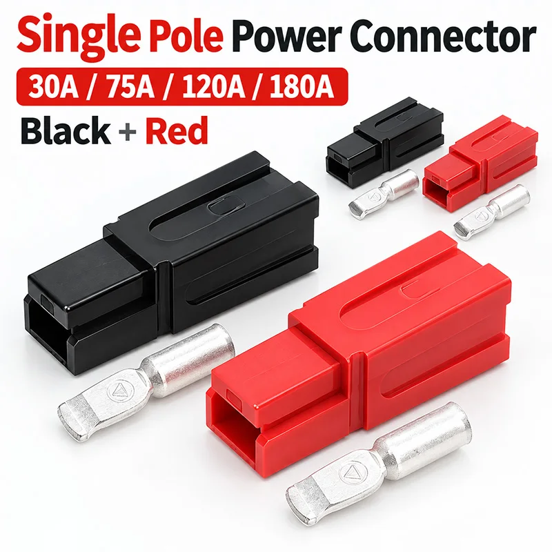 SB30 SB75 SB120 SB180 High Current Quick Connect Plug Battery UPS Solar Power Forklift Connector Kit Red Black 10 50 100 500Pcs
