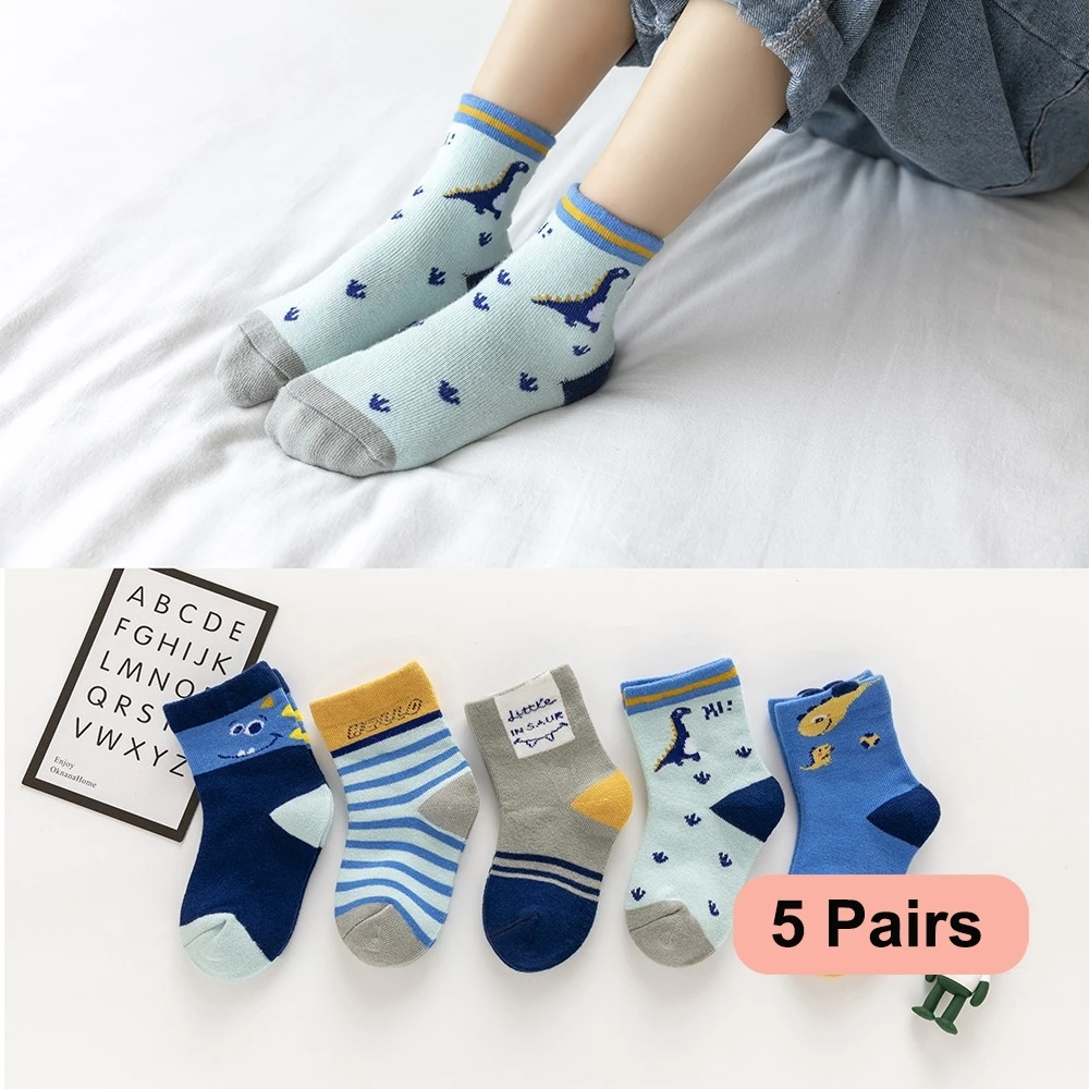 5Pairs/lot  Baby Socks Autumn Winter Warm Cotton Kids Socks Cute Girls Cartoon Animal Boys Infant Socks Baby Clothes Accessories