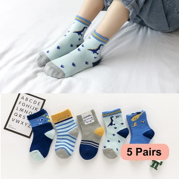 5 Paare/los Baby Socken Herbst Winter Warme Baumwolle Kinder Socken Nette Mädchen Cartoon Tier Jungen Säuglings Socken Baby Kleidung Zubehör