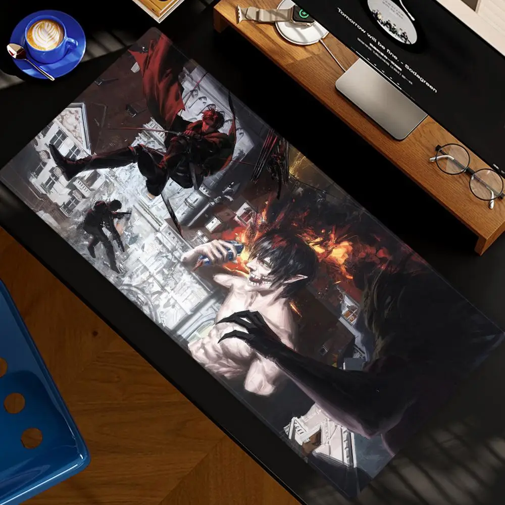 

Attacks On Titan Eren Jaeger Mouse Pad MouseMat XXL Computer Accessories Large Keyboard Laptop Table Pad The New Product Gamer