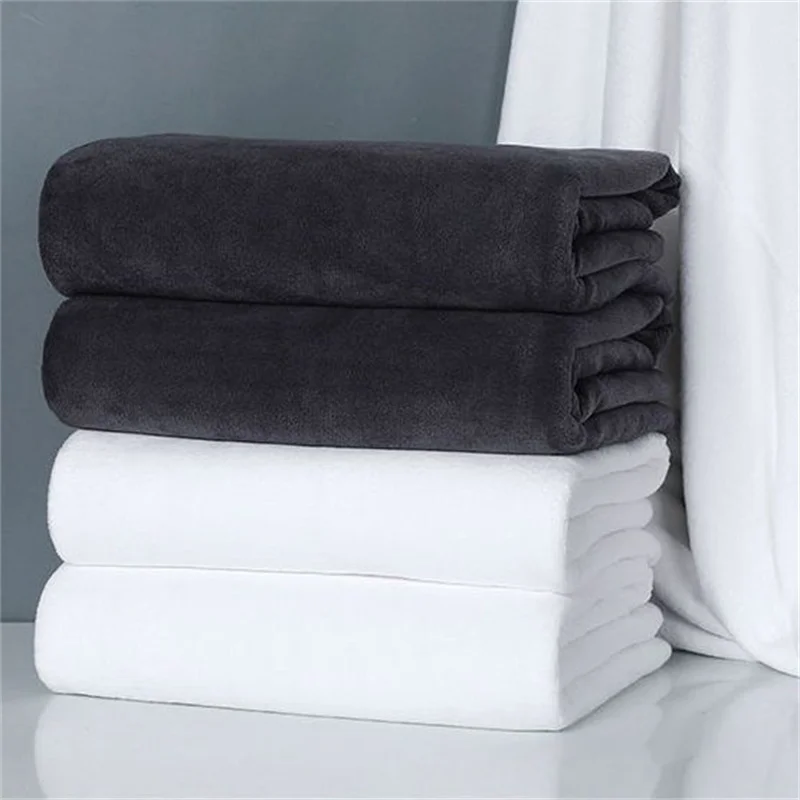 White large towel, bath towel, beauty salon towel, soft and absorbent quick drying sports beach hotel towel