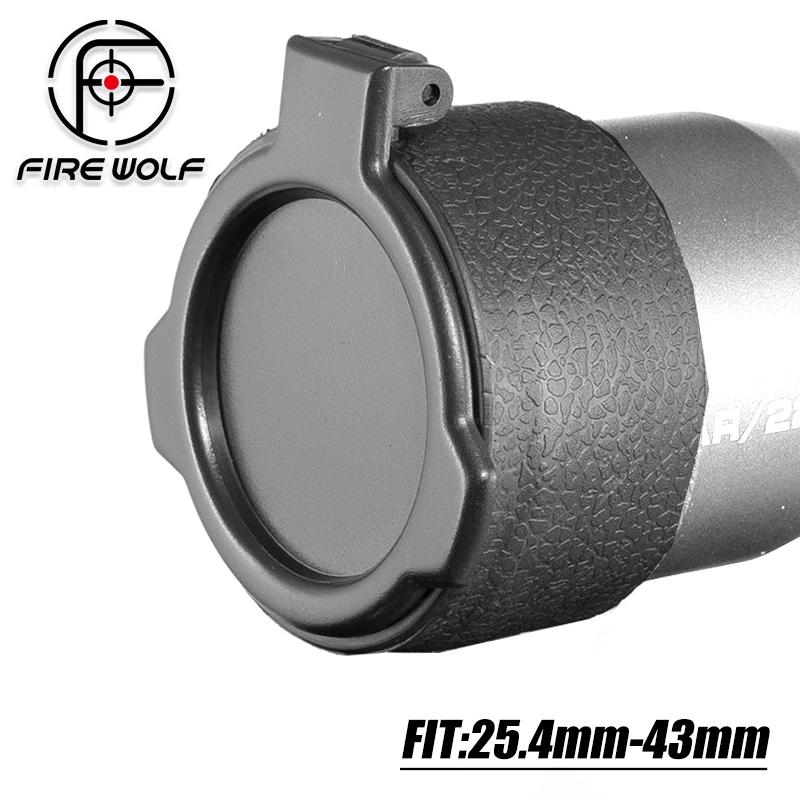 FIRE WOLF Textured Durable  Scope Lens Cover Flip Up Quick Spring Protection Cap for Scopes Optical Sight Lens Prote