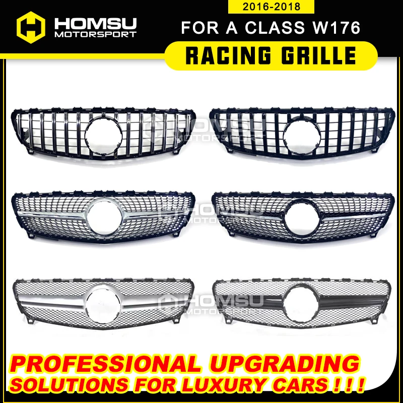 2016-2018-year A Class W176 Diamond grille For A Class W176 Front Grill W176 A180 A200 A260 A45 Grille without emblem grille