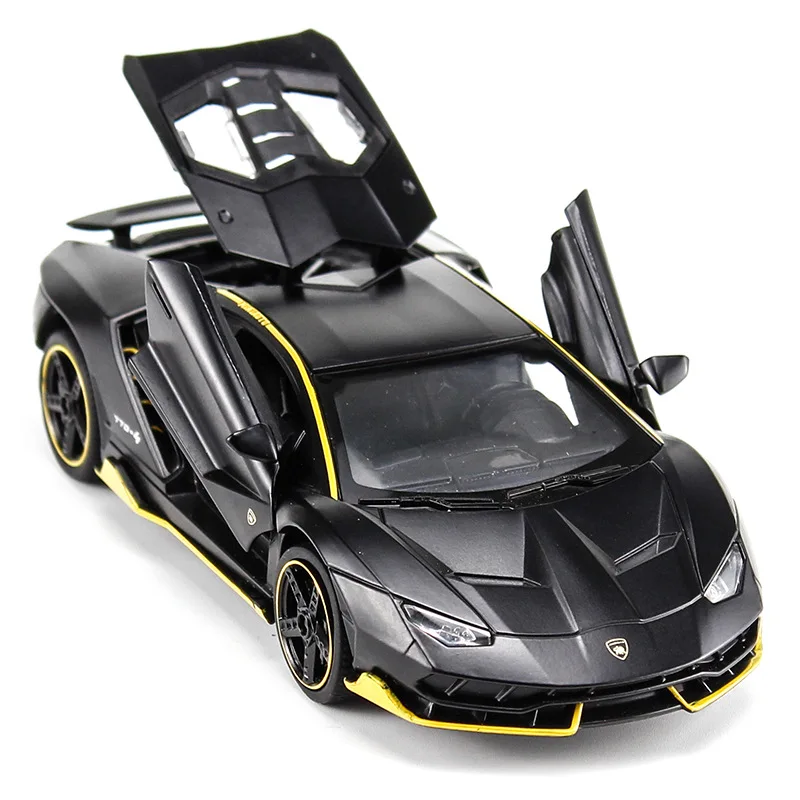 Novo 1:32 Simulação Lamborghinis 770 Alloy Car Model Som e Luz Pull Back Toy Car Sports Car Boy Coleção Decoração Presente