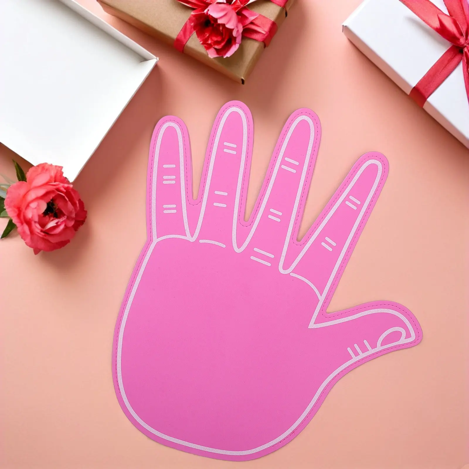 Oversized Foam Hand Cheer Props – 2pcs Sports Fan Finger Accessories for Football Games, School Events & Party Favors