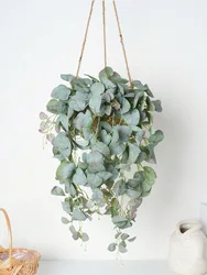 Eucalyptus Rattan Artificial Plants Vine Green Willow Leaf Silk Ivy Wall Hanging Garland For Home Wedding Party Decor