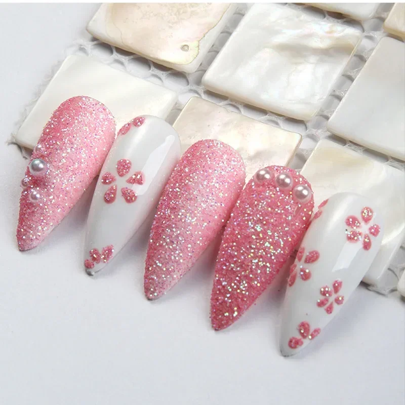 6 colores/juego de herramientas de manicura DIY en polvo de luz nocturna súper brillante para decoración de uñas