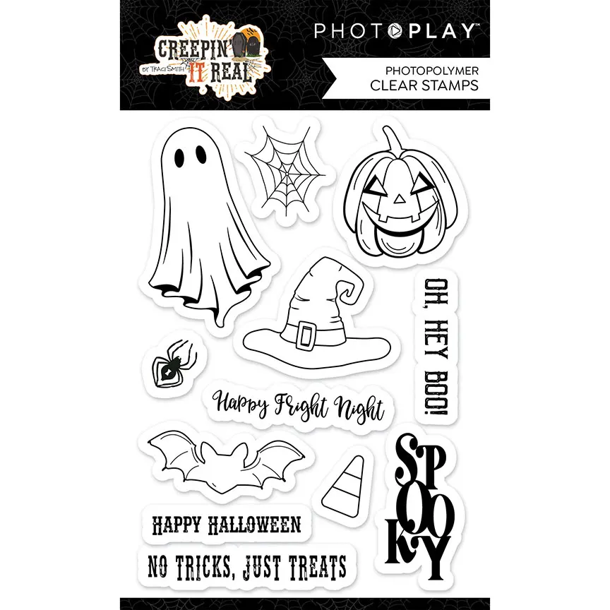 June 2024 New Halloween Creepin It Real Ghost Clear Stamps Scrapbooking Paper Making Cutting Dies Frames Card Craft