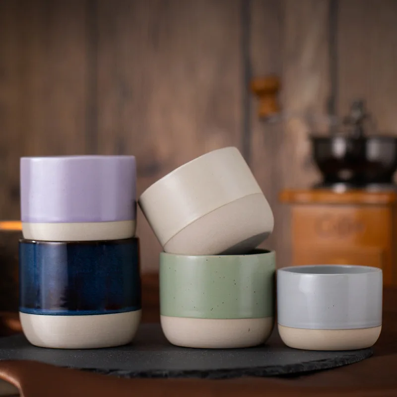 Vintage Coffee Mug 100ml 170ml 200ml ceramics Tea cup Japanese-style cafes Drinkware Stoneware Espresso for Restaurants Hotels