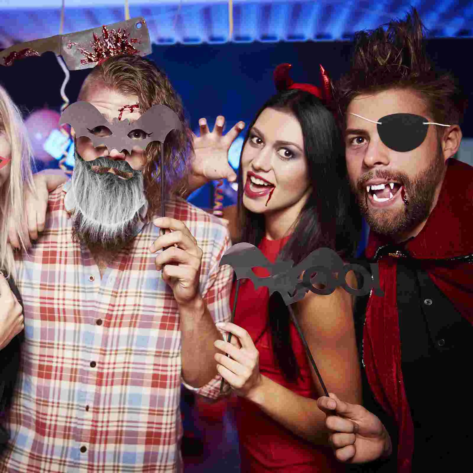 子供と子供のための偽の口ひげ,手作りのひげ,偽のコスプレ,3個