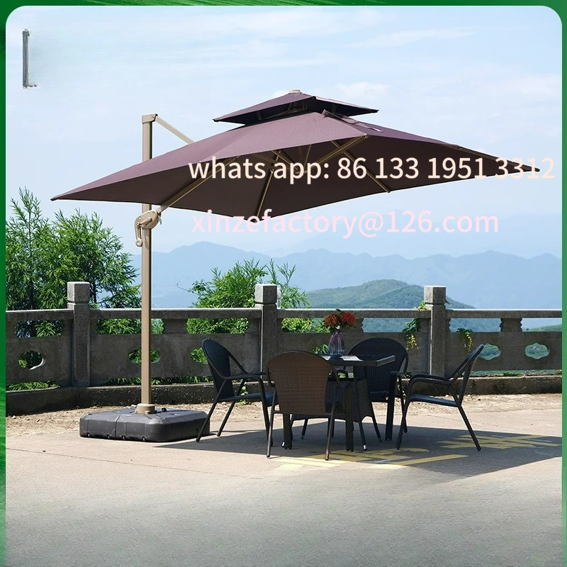 

Customizable 3X3 meters outdoor courtyard terrace aluminum alloy sun umbrella