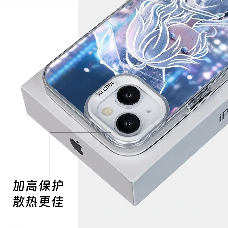 Capa de telefone chuva cidade menina furina focalors para iphone 11 12 13 14 15 16 17 pro max plus air mini genshin impacto capa à prova de choque