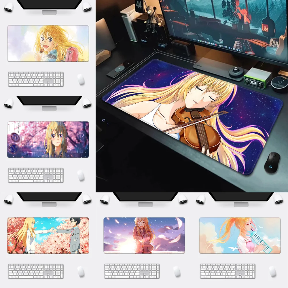 

Your April lies Mousepad HD Printing Computer Gamers Locking Edge Non-slip Mouse Pad XXL90x40cm Keyboard PC Desk Pad