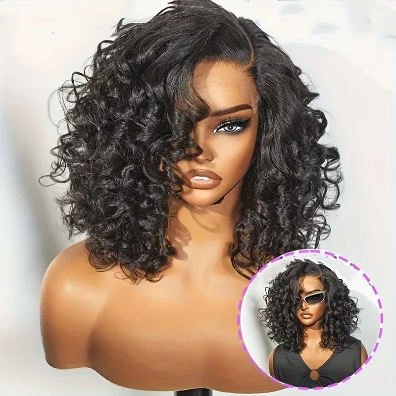 

Человеческие волосы Глубокие волны Бесклеевые парики Предварительно выщипанные Предварительно вырезанные 4x4 Кружевная застежка 180% Плотность Готовые к ношению Парики Боб для чернокожих женщин Begi