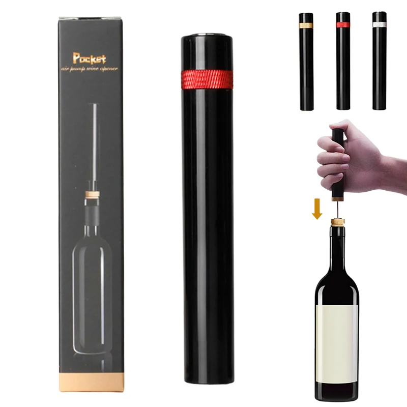 

Portable Air Pressure Wine Bottle Opener, Pocket-Sized Travel Wine Opener for Home, Restaurant, Party