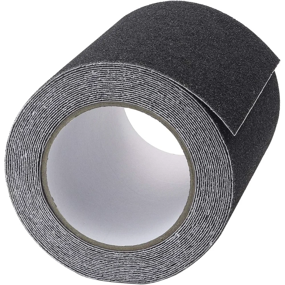5M Anti Slip Traction Tape, Grip Tape Grit Non Slip, Outdoor Non Skid Treads, High Traction Friction Abrasive,Black