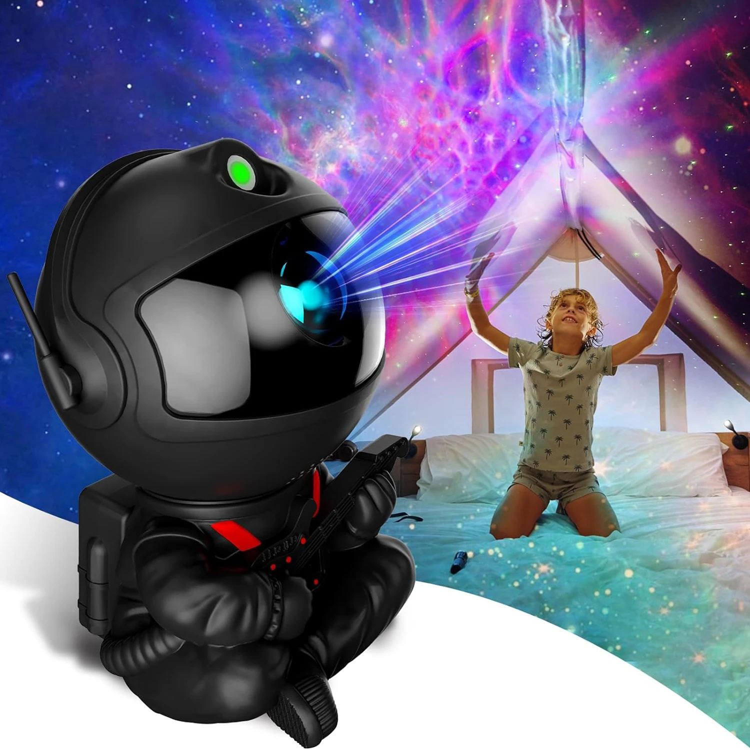 Astronaut Galaxy Projector Star Projector Galaxy Night Light Space Buddy Projector with Nebula and Remote Control for Bedroom