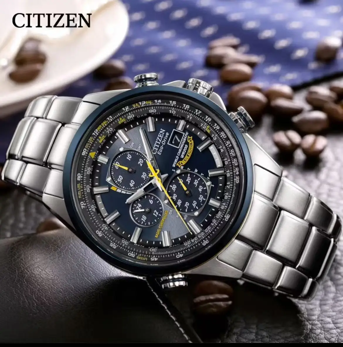 Reloj mecánico automático multifuncional clásico CITIZEN City Blue Angel para hombre