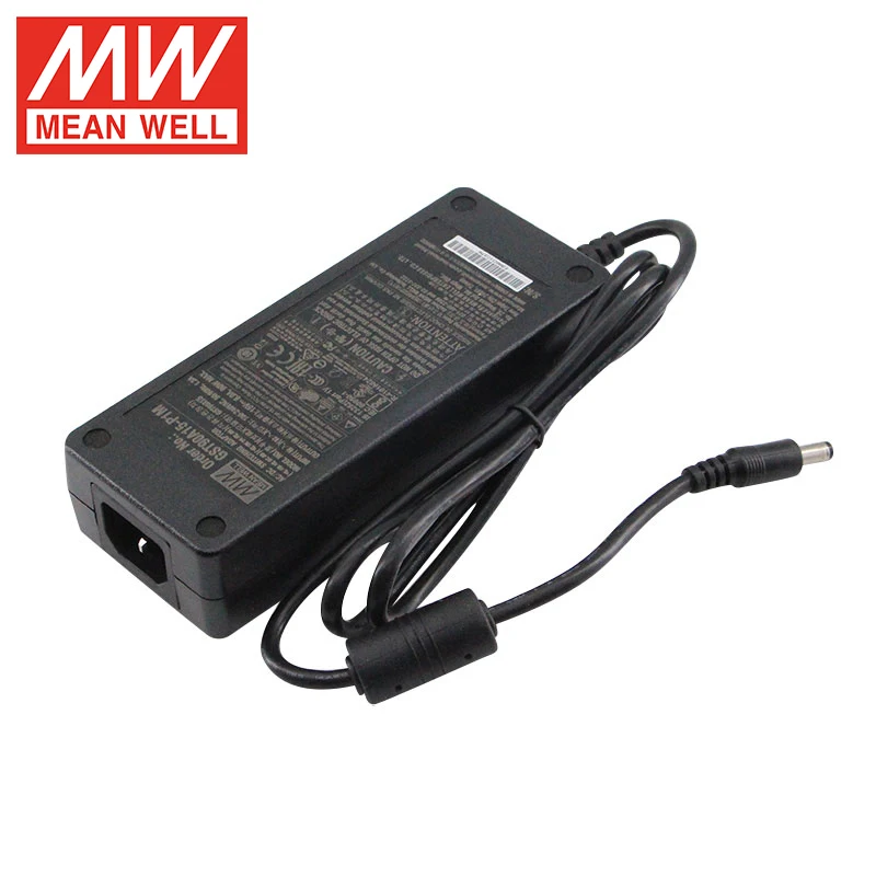 MeanWell GST90A15-P1M Adaptor AC-DC GST Series 90W 15V lndustrial Power Adaptor 5.5x2.5mm Mean well Power Supply with PFC