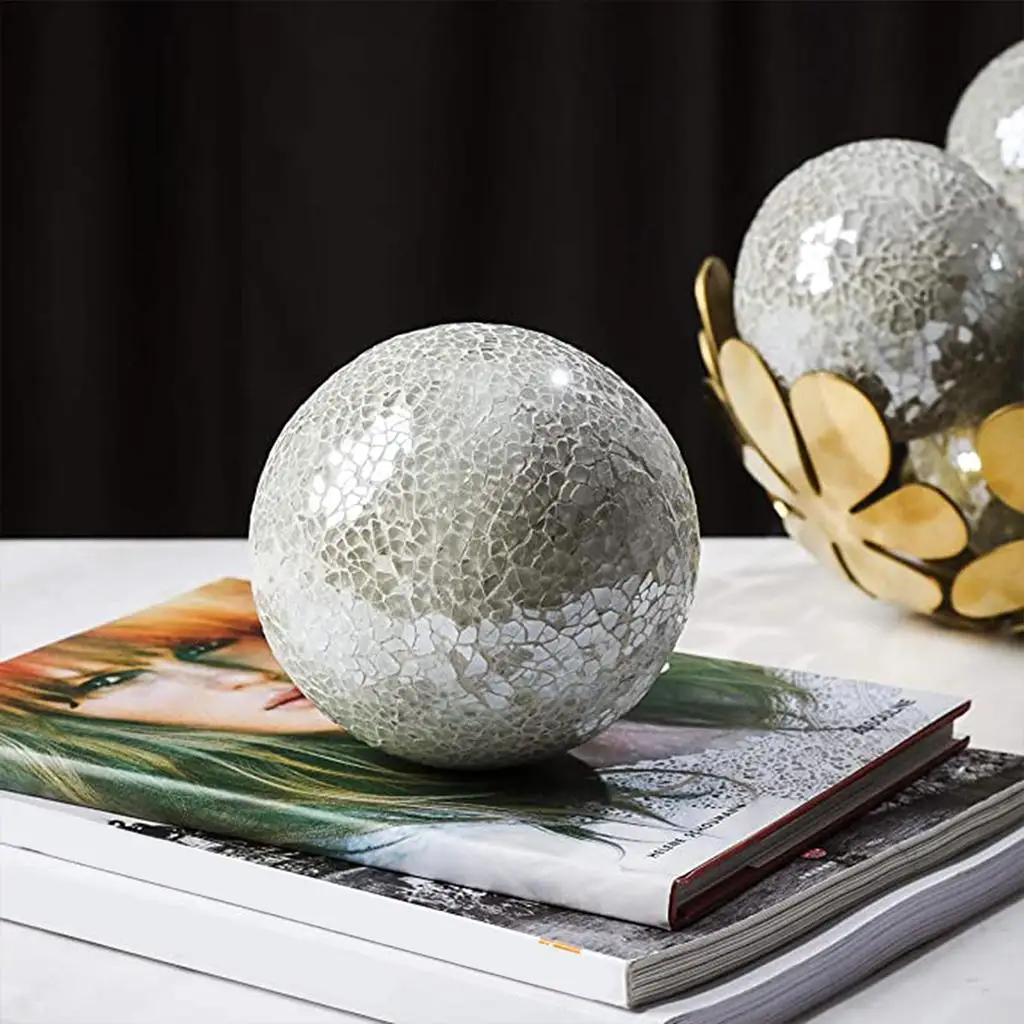 Mosaic Sphere Balls Set Centrepieces Housewares 8cm Centerpieces Bowls