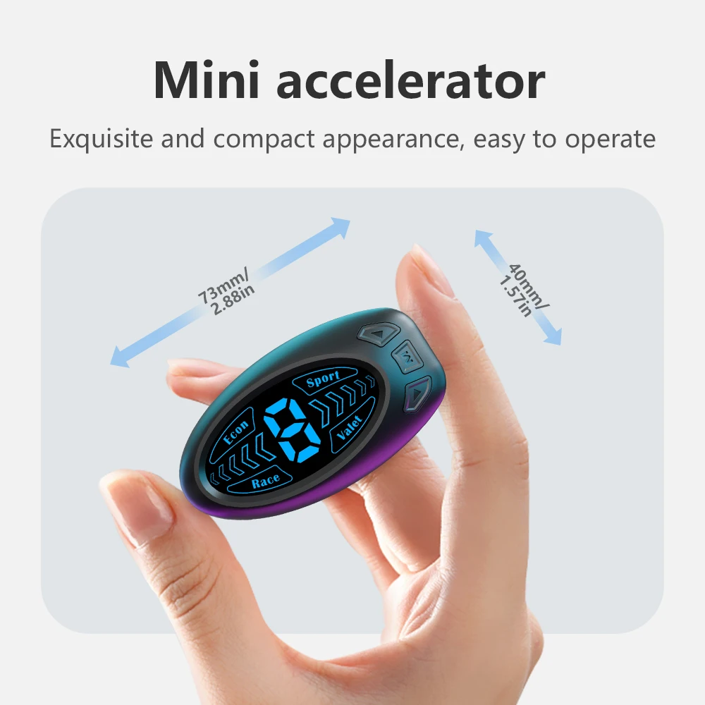 F5 LCD Electronic Throttle Accelerator Controller 4 Modes 2.5 Inch Screen HUD Car Pedal Booster Throttle Response Modulator Auto